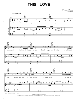 page one of This I Love (Piano, Vocal & Guitar Chords (Right-Hand Melody))