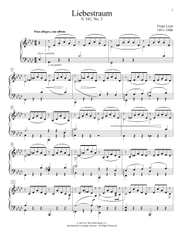 page one of Liebestraum No. 3 (Dream Of Love) (Educational Piano)