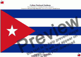 page one of Cuban National Anthem for String Orchestra (+opt. Percussion)  MFAO World National Anthem Series