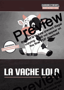page one of La Vache Lola