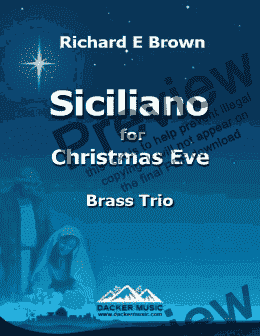 page one of Siciliano for Christmas Eve - Brass Trio