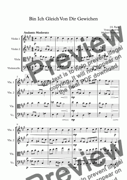 page one of Bin Ich Gleich Von Dir Gewichen - Score and parts