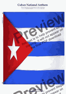 page one of Cuban National Anthem for Symphony Orchestra (KT Olympic Anthem Series)