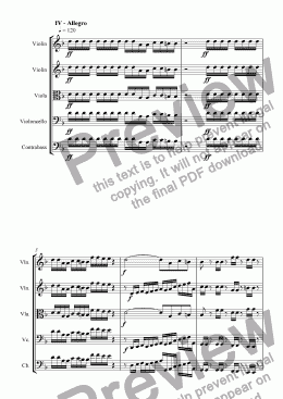 page one of Concerto for String Orchestra - 4 - Allegro