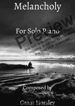 page one of Melancholy-Piano solo
