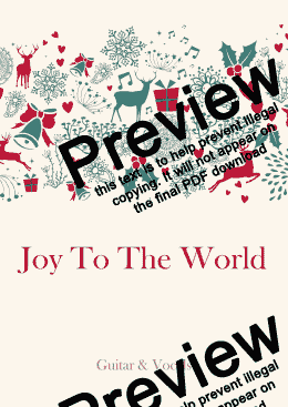 page one of Joy To The World