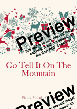 page one of Go Tell It On The Mountain