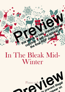 page one of In The Bleak Mid-Winter