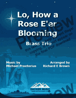 page one of Lo, How a Rose E'er Blooming