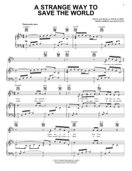 page one of A Strange Way To Save The World (Piano, Vocal & Guitar Chords (Right-Hand Melody))