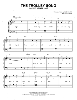 page one of The Trolley Song (from Meet Me In St. Louis) (Easy Piano)