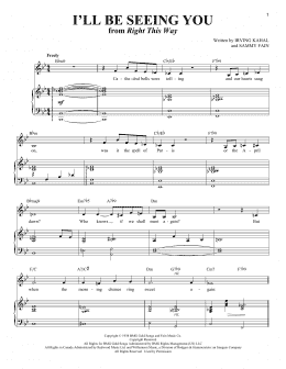 page one of I'll Be Seeing You (Piano & Vocal)