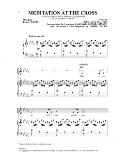 page one of Meditation At The Cross (2-Part Choir)