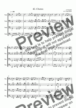 page one of 42. Chorus (Bb tuba quartet)