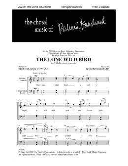 page one of The Lone Wild Bird (TTBB Choir)