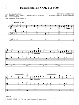 page one of Recessional On Ode To Joy (arr. Carolyn Hamlin) (Organ)