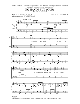 page one of No Hands But Yours (SATB Choir)