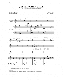 page one of Jesus, Fairer Still (arr. Stan Pethel) (SATB Choir)