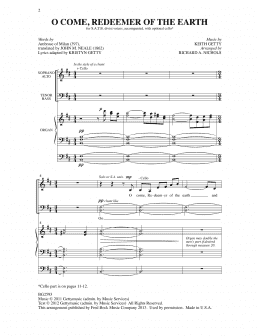 page one of O Come, Redeemer Of The Earth (arr. Richard A. Nichols) (SATB Choir)