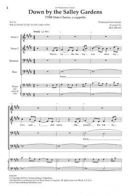 page one of Down By The Salley Gardens (TTBB Choir)