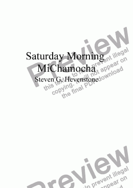 page one of MiChamocha for Saturday Morning