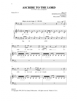 page one of Ascribe To The Lord (arr. William C. Powell) (TTBB Choir)