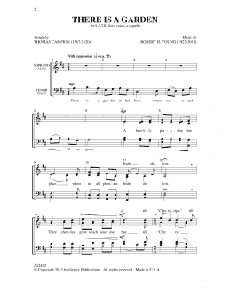page one of There Is A Garden (SATB Choir)