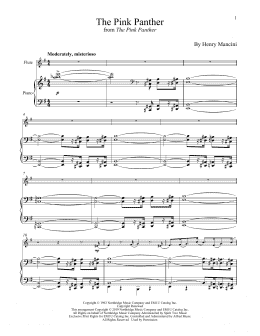 page one of The Pink Panther (Flute and Piano)