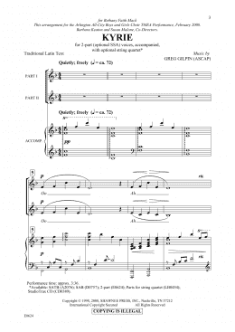page one of Kyrie (2-Part Choir)