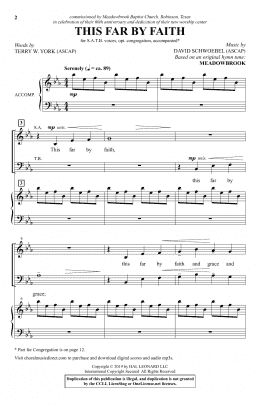 page one of This Far By Faith (SATB Choir)