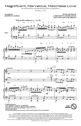 page one of Magnificent, Marvelous, Matchless Love (arr. Joseph M. Martin) (SATB Choir)