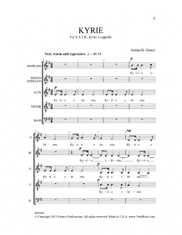 page one of Kyrie (SATB Choir)