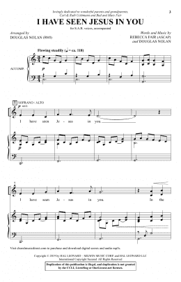 page one of I Have Seen Jesus In You (arr. Douglas Nolan) (SAB Choir)