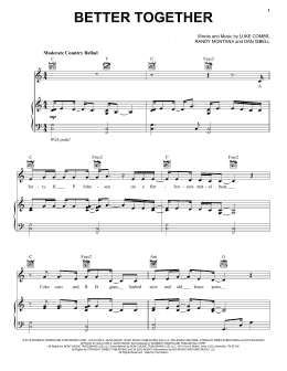 page one of Better Together (Piano, Vocal & Guitar Chords (Right-Hand Melody))
