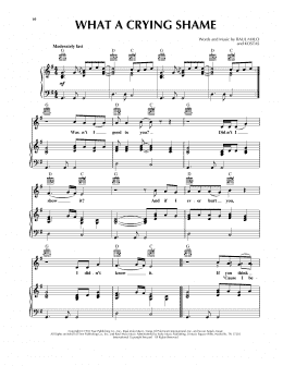 page one of What A Crying Shame (Piano, Vocal & Guitar Chords (Right-Hand Melody))
