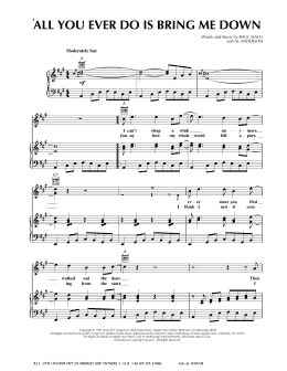 page one of All You Ever Do Is Bring Me Down (feat. Flaco Jimenez) (Piano, Vocal & Guitar Chords (Right-Hand Melody))