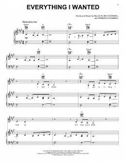 page one of everything i wanted (Piano, Vocal & Guitar Chords (Right-Hand Melody))