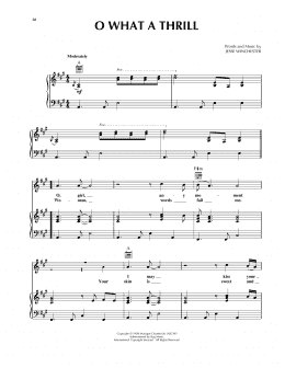 page one of O What A Thrill (Piano, Vocal & Guitar Chords (Right-Hand Melody))