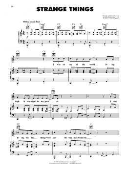 page one of Strange Things (from Disney's Toy Story) (Piano, Vocal & Guitar Chords (Right-Hand Melody))