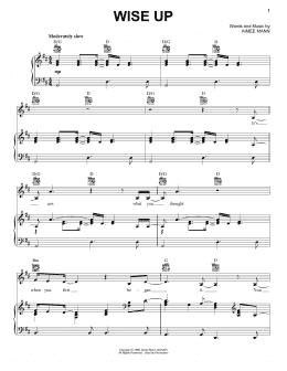 page one of Wise Up (from Magnolia) (Piano, Vocal & Guitar Chords (Right-Hand Melody))