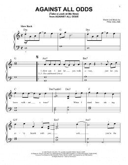 page one of Against All Odds (Take A Look At Me Now) (Easy Piano)