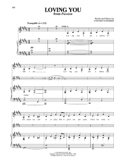page one of Loving You (from Passion) (Piano & Vocal)