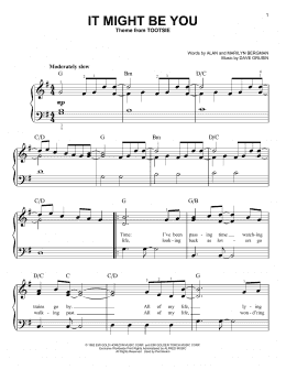 page one of It Might Be You (from Tootsie) (Easy Piano)