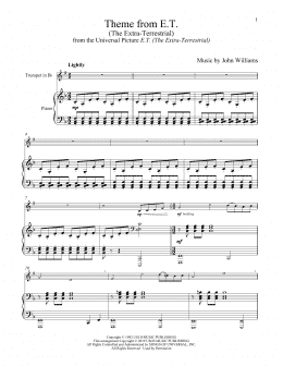 page one of Theme From E.T. (The Extra-Terrestrial) (Trumpet and Piano)