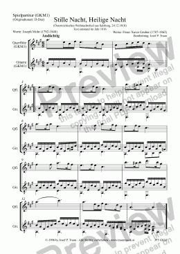 page one of Stille Nacht/Silent Night/Douce nuit, sainte nuit (GKM1/Score & Parts)