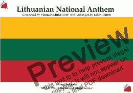 page one of Lithuanian National Anthem for String Orchestra (MFAO World National Anthem Series)