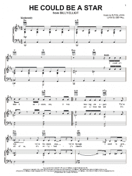 page one of He Could Be A Star (Piano, Vocal & Guitar Chords (Right-Hand Melody))