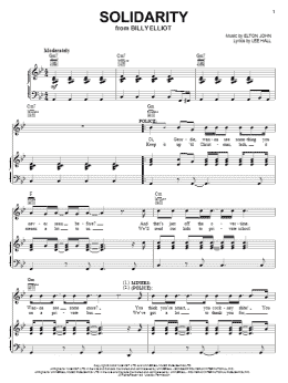 page one of Solidarity (Piano, Vocal & Guitar Chords (Right-Hand Melody))