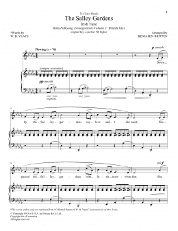 page one of The Salley Gardens (Piano & Vocal)