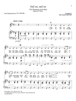 page one of Sail On, Sail On (Piano & Vocal)